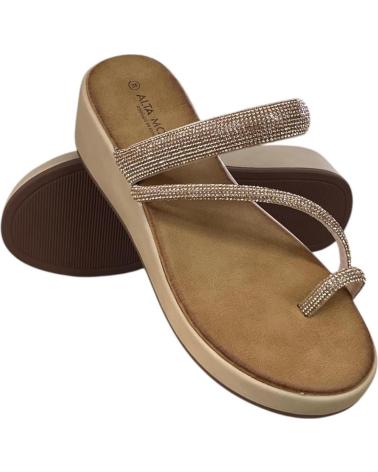 SANDALO CALZADOMANIA CON ZEPPA E GLITTER COLOR CAMMELLO CAMEL