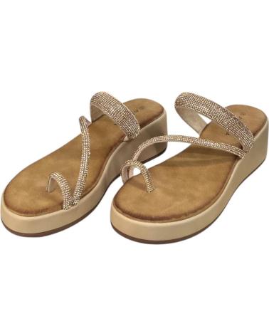 SANDALO CALZADOMANIA CON ZEPPA E GLITTER COLOR CAMMELLO CAMEL