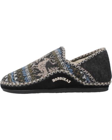 NORDIKAS 3002 BLACK SLIPPERS NEGRO