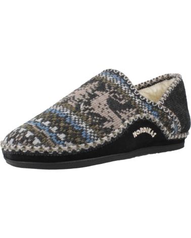 NORDIKAS 3002 BLACK SLIPPERS NEGRO