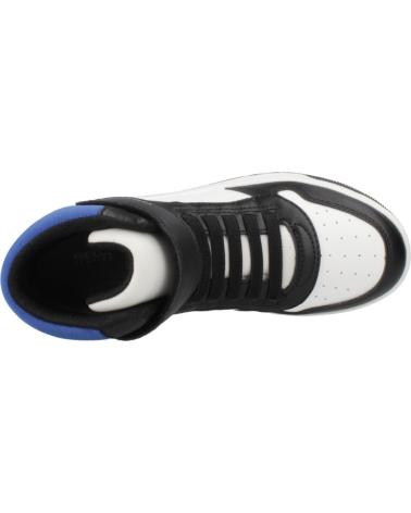 GEOX J WASHIBA C0245 BLUE - HIGH-TOP DESIGN WITH HOOK-AND-LOOP STRAP C0245