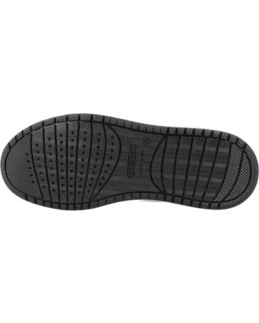 GEOX J WASHIBA C0127 BLACK - HIGH-TOP DESIGN WITH HOOK-AND-LOOP STRAP C0127