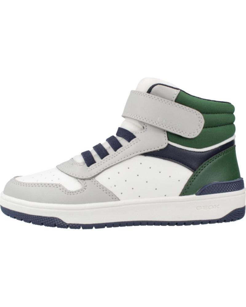 GEOX J WASHIBA C1L3X SNEAKER - HIGH-TOP DESIGN IN GRAU UND WEISS C1L3X