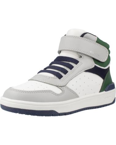 GEOX J WASHIBA C1L3X SNEAKER - HIGH-TOP DESIGN IN GRAU UND WEISS C1L3X