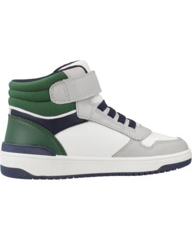 GEOX J WASHIBA C1L3X SNEAKER - HIGH-TOP DESIGN IN GRAU UND WEISS C1L3X