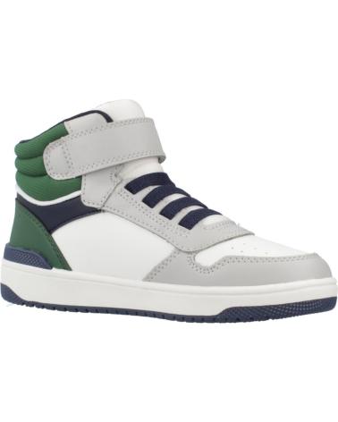 GEOX J WASHIBA C1L3X SNEAKER - HIGH-TOP DESIGN IN GRAU UND WEISS C1L3X