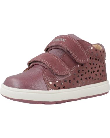SNEAKERS GEOX B BIGLIA C8007 - DESIGN CASUAL ROSA SCURO CON CUORI C8007