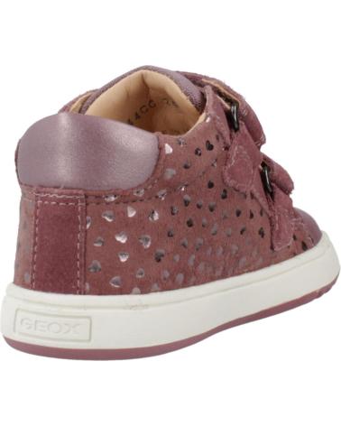 SNEAKERS GEOX B BIGLIA C8007 - DESIGN CASUAL ROSA SCURO CON CUORI C8007