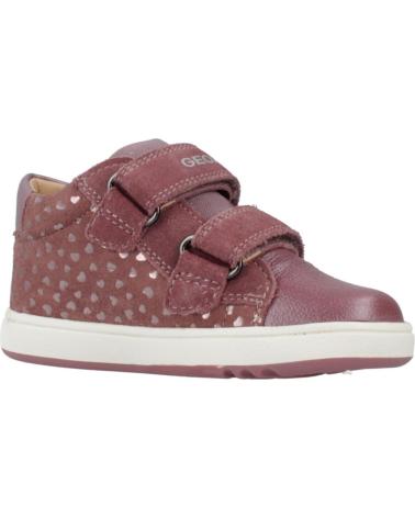 SNEAKERS GEOX B BIGLIA C8007 - DESIGN CASUAL ROSA SCURO CON CUORI C8007