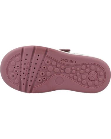 SNEAKERS GEOX B BIGLIA C8007 - DESIGN CASUAL ROSA SCURO CON CUORI C8007