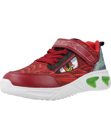 GEOX J ASSISTER BOY C7004 RED SNEAKERS WITH LIGHTS C7004