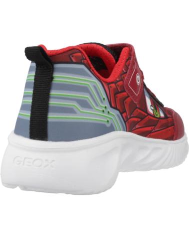 GEOX J ASSISTER BOY C7004 RED SNEAKERS WITH LIGHTS C7004