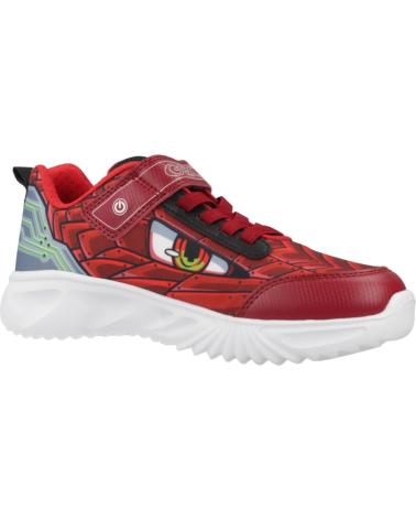 GEOX J ASSISTER BOY C7004 RED SNEAKERS WITH LIGHTS C7004