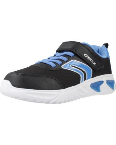 GEOX J ASSISTER BOY C9221 BLACK SNEAKERS WITH LIGHTS C9221