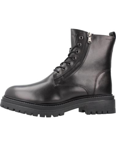 GEOX D IRIDEA C9999 BLACK COMBAT BOOTS C9999