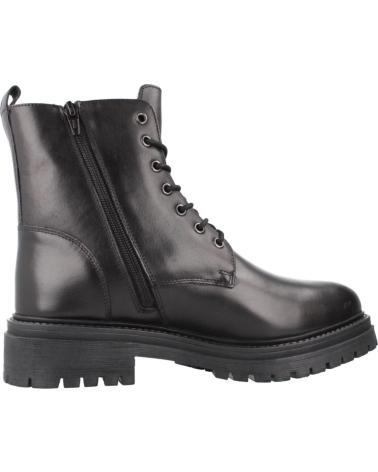 GEOX D IRIDEA C9999 BLACK COMBAT BOOTS C9999