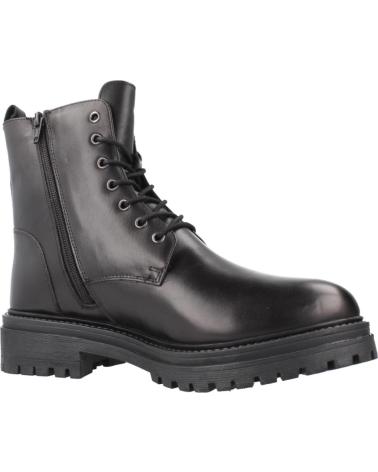 GEOX D IRIDEA C9999 BLACK COMBAT BOOTS C9999