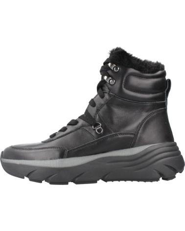 GEOX D DIAMANTA C9999 BLACK ANKLE BOOTS WITH FUR LINING C9999