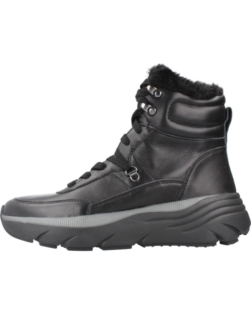 GEOX D DIAMANTA C9999 BLACK ANKLE BOOTS WITH FUR LINING C9999