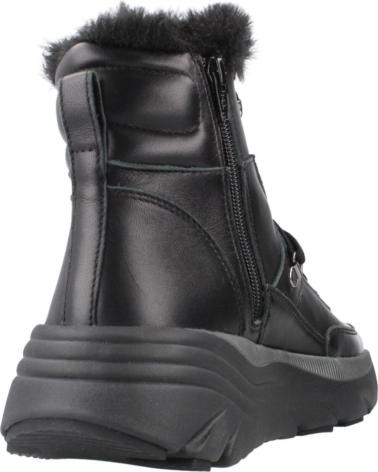 GEOX D DIAMANTA C9999 BLACK ANKLE BOOTS WITH FUR LINING C9999