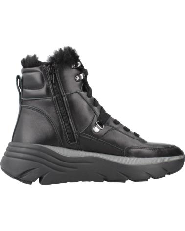 GEOX D DIAMANTA C9999 BLACK ANKLE BOOTS WITH FUR LINING C9999