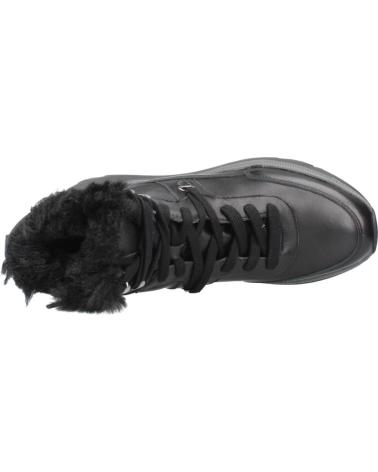 GEOX D DIAMANTA C9999 BLACK ANKLE BOOTS WITH FUR LINING C9999