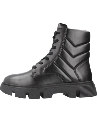GEOX D VILDE C9999 BLACK PLATFORM LACE-UP BOOTS C9999