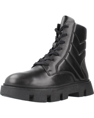 GEOX D VILDE C9999 BLACK PLATFORM LACE-UP BOOTS C9999