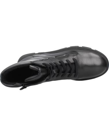GEOX D VILDE C9999 BLACK PLATFORM LACE-UP BOOTS C9999