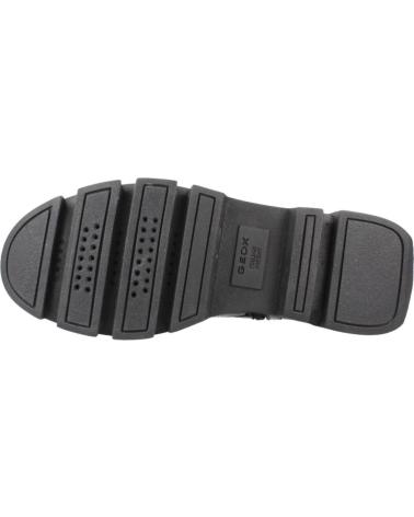 GEOX D VILDE C9999 BLACK PLATFORM LACE-UP BOOTS C9999