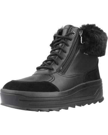 GEOX D MILLEINY B ABX C9999 STIEFELETTEN SCHWARZ MIT KUNSTFELL UND AMPHIBIOX-TECHNOLOGIE C9999