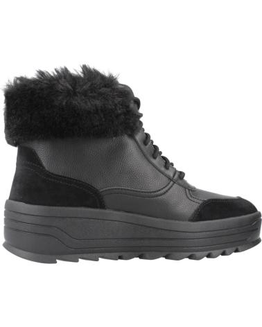 GEOX D MILLEINY B ABX C9999 STIEFELETTEN SCHWARZ MIT KUNSTFELL UND AMPHIBIOX-TECHNOLOGIE C9999