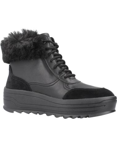 GEOX D MILLEINY B ABX C9999 STIEFELETTEN SCHWARZ MIT KUNSTFELL UND AMPHIBIOX-TECHNOLOGIE C9999