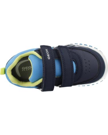 BASKETS GEOX B LIGHTYLOO C4478 À VELCRO ET SEMELLE TRANSPARENTE - BLEU C4478