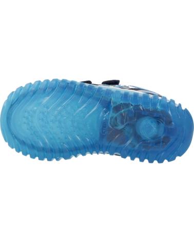 BASKETS GEOX B LIGHTYLOO C4478 À VELCRO ET SEMELLE TRANSPARENTE - BLEU C4478