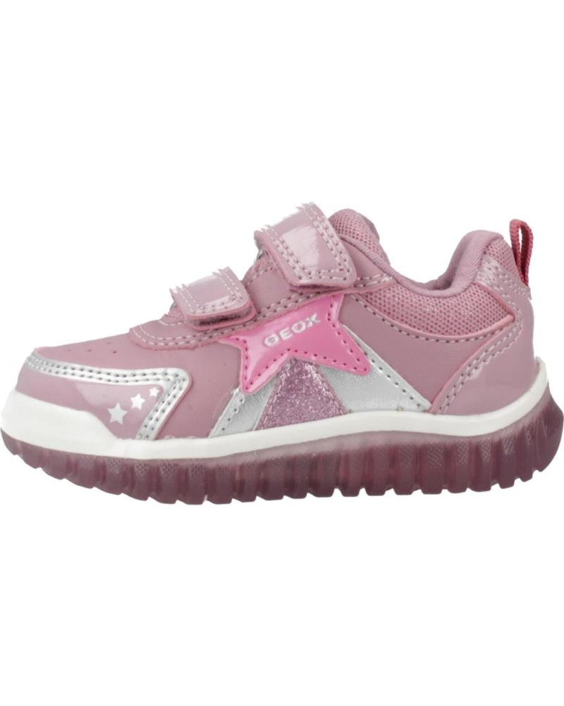 SNEAKERS GEOX B LIGHTYLOO C8381 CON VELCRO E SUOLA TRASPARENTE - ROSA C8381