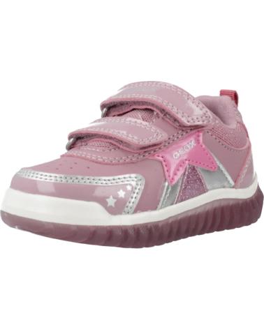 SNEAKERS GEOX B LIGHTYLOO C8381 CON VELCRO E SUOLA TRASPARENTE - ROSA C8381