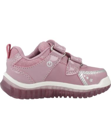 SNEAKERS GEOX B LIGHTYLOO C8381 CON VELCRO E SUOLA TRASPARENTE - ROSA C8381