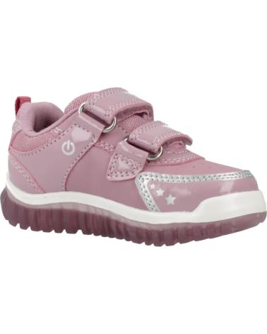 SNEAKERS GEOX B LIGHTYLOO C8381 CON VELCRO E SUOLA TRASPARENTE - ROSA C8381