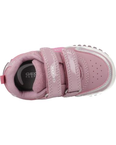 SNEAKERS GEOX B LIGHTYLOO C8381 CON VELCRO E SUOLA TRASPARENTE - ROSA C8381