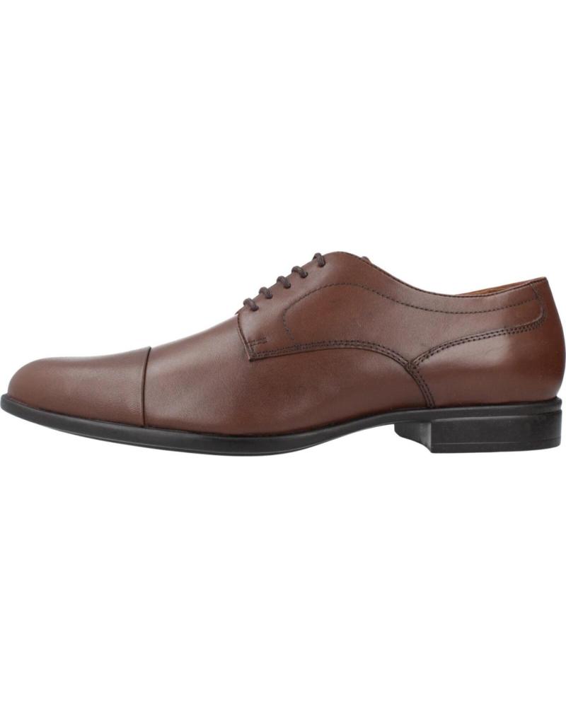 GEOX U IACOPO C6001 - BROWN BREATHABLE LACE-UP SHOES C6001