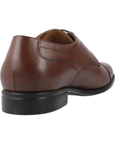 GEOX U IACOPO C6001 - BROWN BREATHABLE LACE-UP SHOES C6001