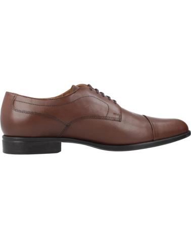 GEOX U IACOPO C6001 - BROWN BREATHABLE LACE-UP SHOES C6001