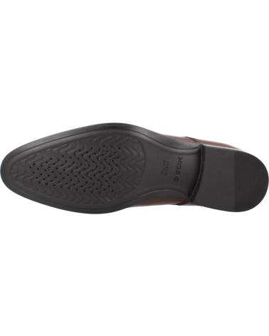 GEOX U IACOPO C6001 - BROWN BREATHABLE LACE-UP SHOES C6001