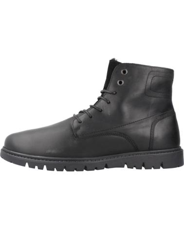 GEOX U GHIACCIAIO C9999 BLACK LEATHER ANKLE BOOT C9999
