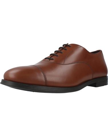 GEOX U DECIO C6002 BROWN LEATHER OXFORD DRESS SHOES C6002