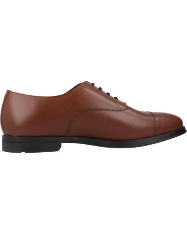 GEOX U DECIO C6002 BROWN LEATHER OXFORD DRESS SHOES C6002