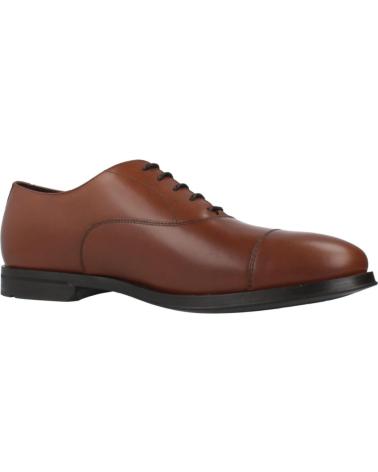 GEOX U DECIO C6002 BROWN LEATHER OXFORD DRESS SHOES C6002