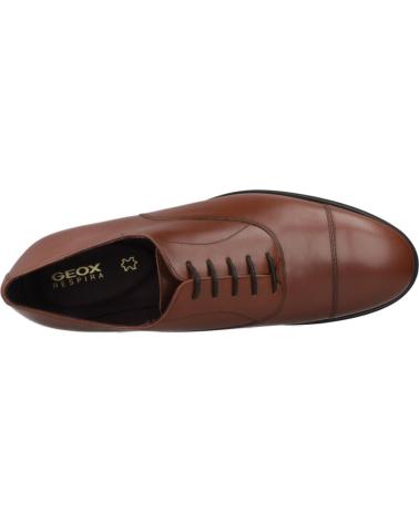 GEOX U DECIO C6002 BROWN LEATHER OXFORD DRESS SHOES C6002