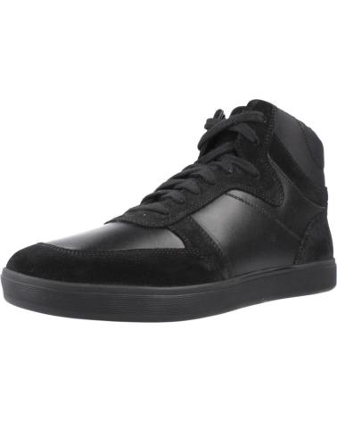GEOX U AVOLA C9999 BLACK HIGH-TOP SNEAKERS C9999
